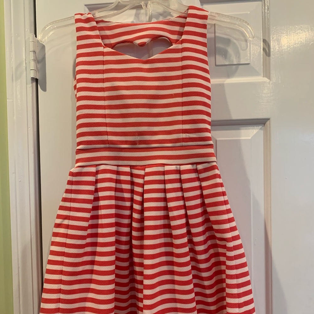 girls short striped dress